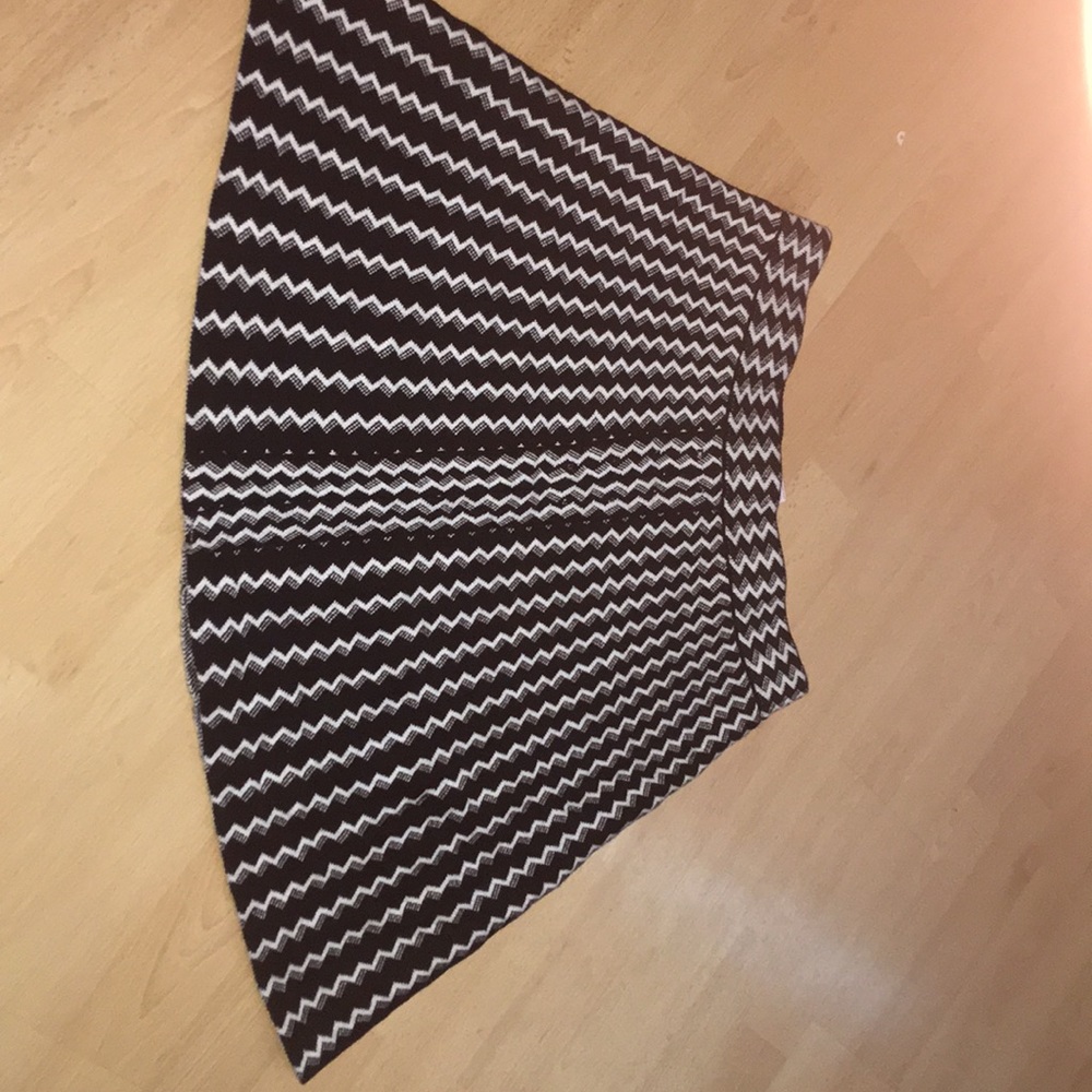 Black and White Chevron Skirt